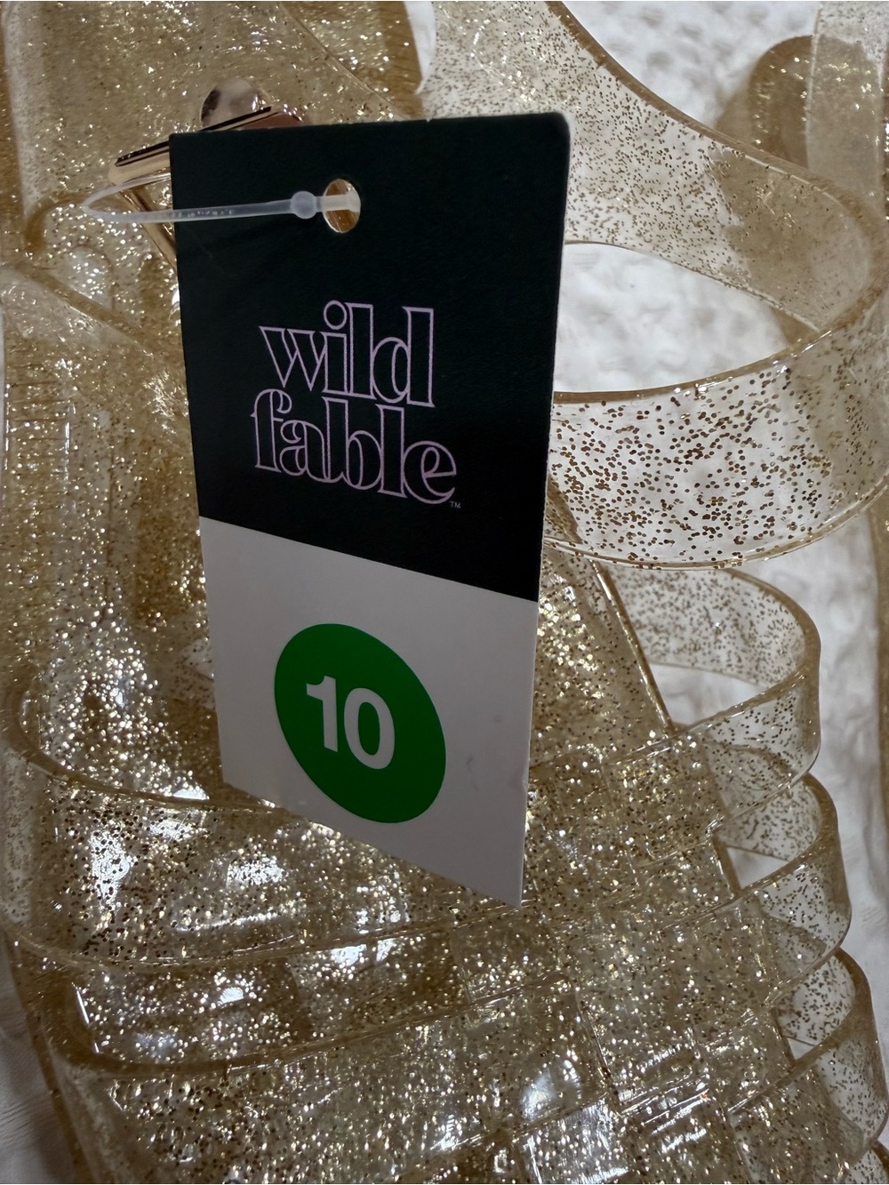 wild fable Clear Sandals with Gold Glitter - Picture 4 of 4
